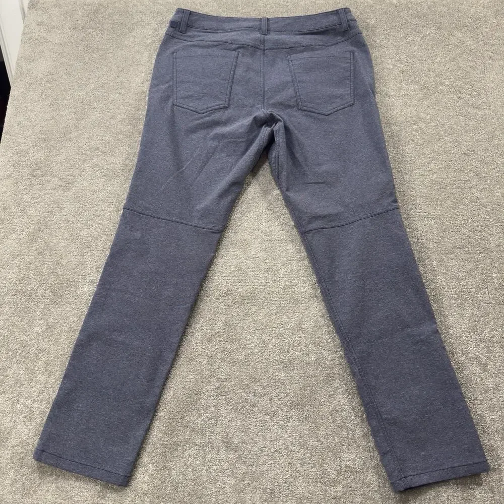 Lululemon ABC Classic Fit Straight Leg Warpstreme Five Pocket Pant Blue 34X32
